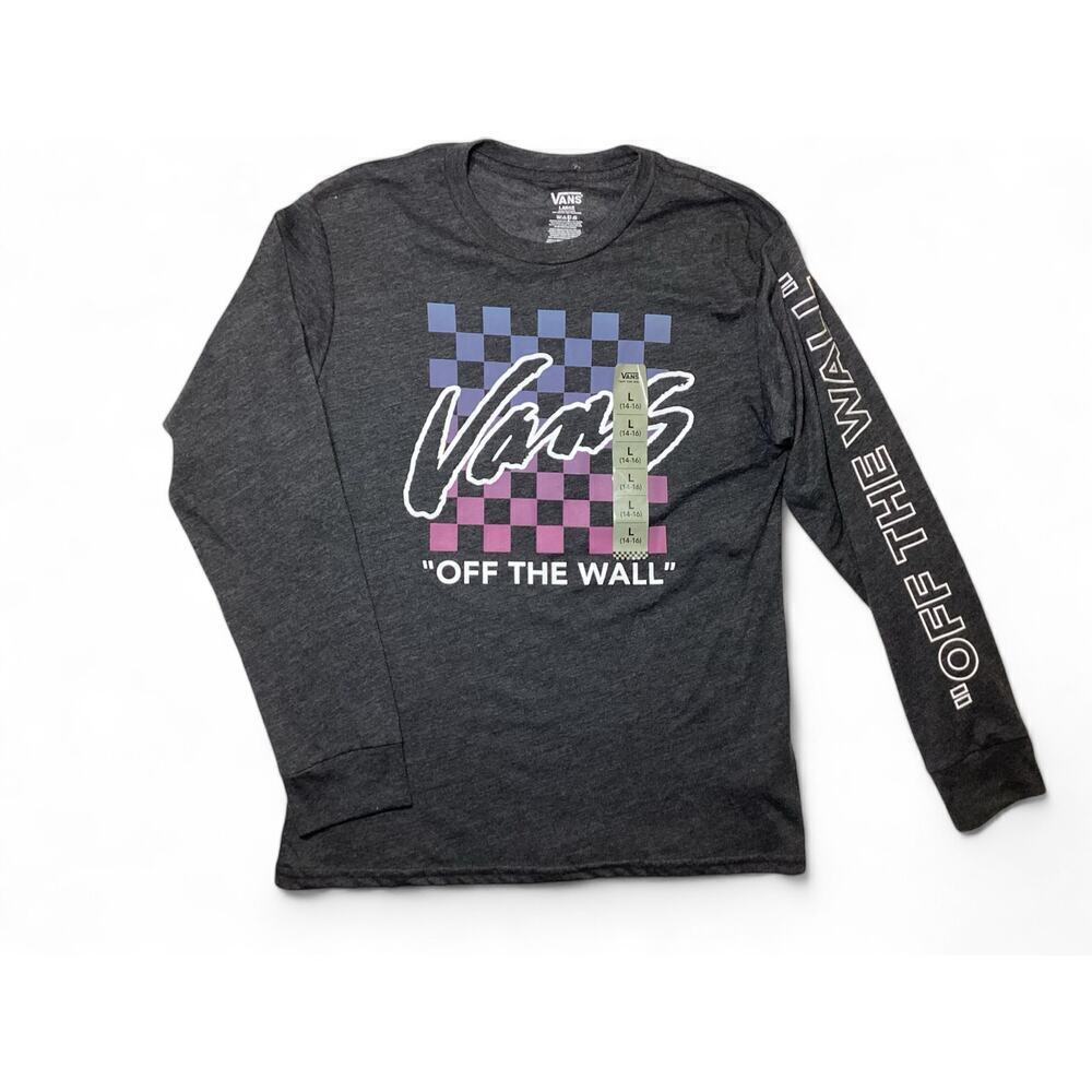 Vans long sleeve shirt boys L gray